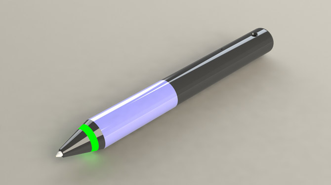 Design für den Stift mit einem leuchtenden Ring 
